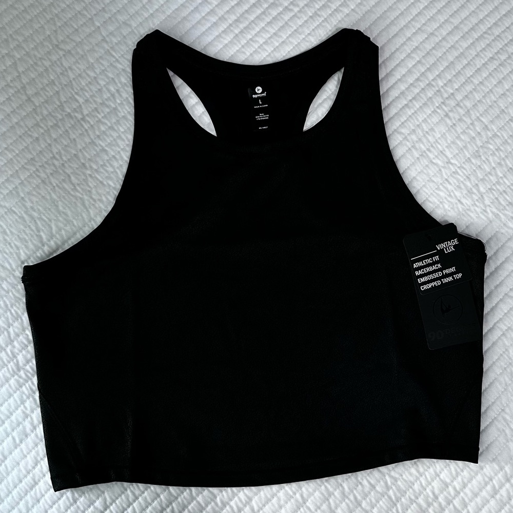90 Degree By Reflex Cropped Tank Women’s Top Size- Large NWT